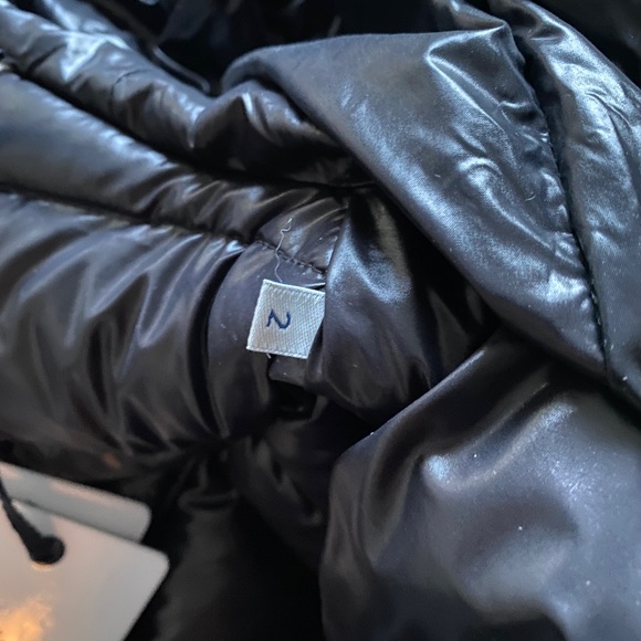 New with tags Moncler Fulmar Giubbotto black shiny down jacket long puffer coat - Picture 2 of 5